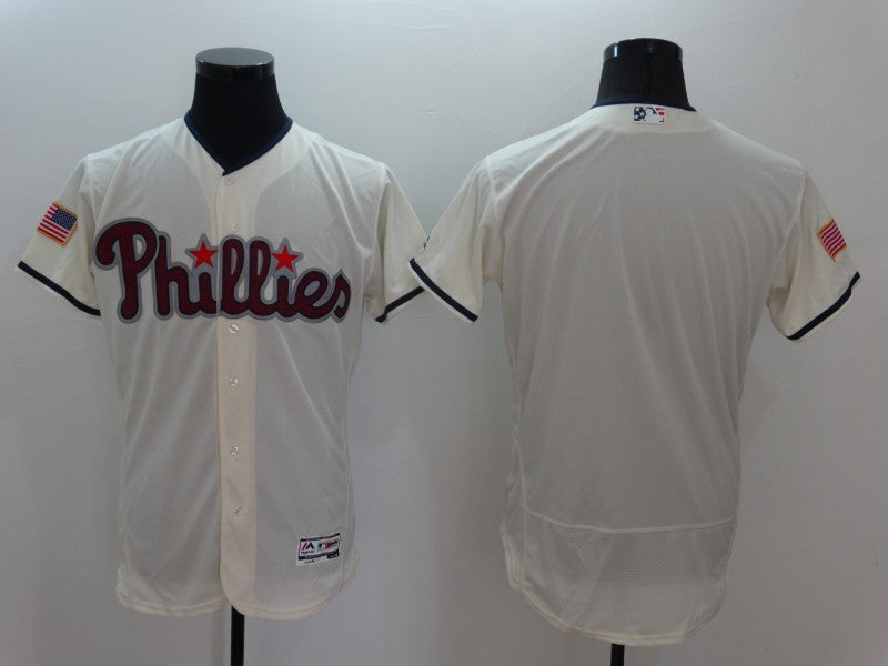 Custom Philadelphia Phillies cream Fashion jersey