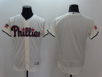 Custom Philadelphia Phillies cream Fashion jersey