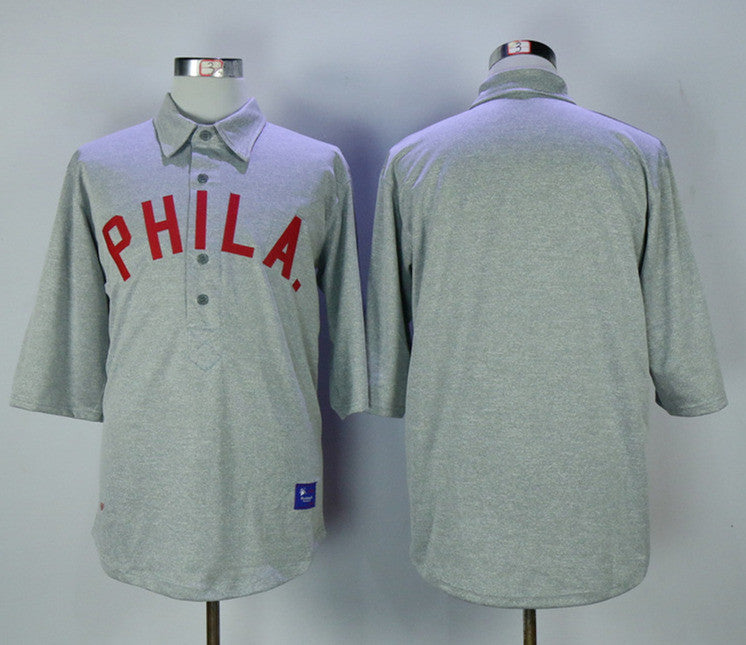 Custom Philadelphia Phillies grey Throwback jersey