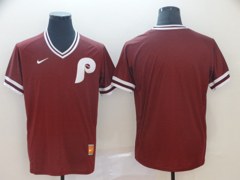 Custom Philadelphia Phillies red Throwback jersey