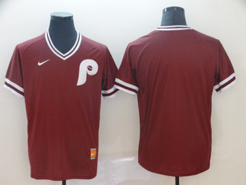 Custom Philadelphia Phillies red Throwback jersey