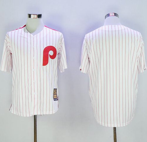 Blank White Philadelphia Phillies red Cooperstown jersey