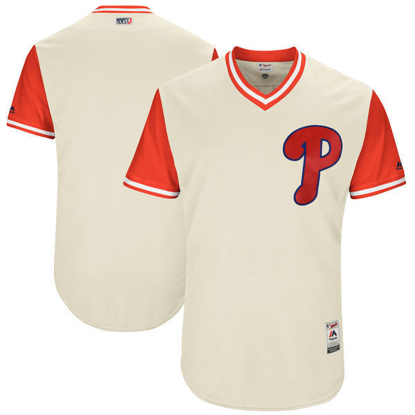 Majestic Philadelphia Phillies tan jersey