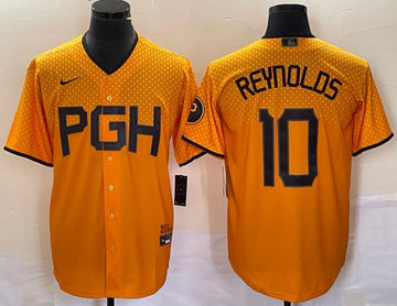 Bryan Reynolds Pittsburgh Pirates gold City Connect jersey