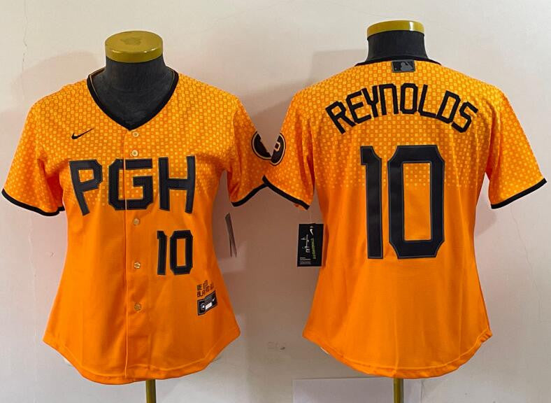 Bryan Reynolds Pittsburgh Pirates gold City Connect jersey