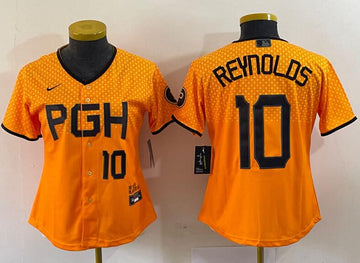 Bryan Reynolds Pittsburgh Pirates gold City Connect jersey
