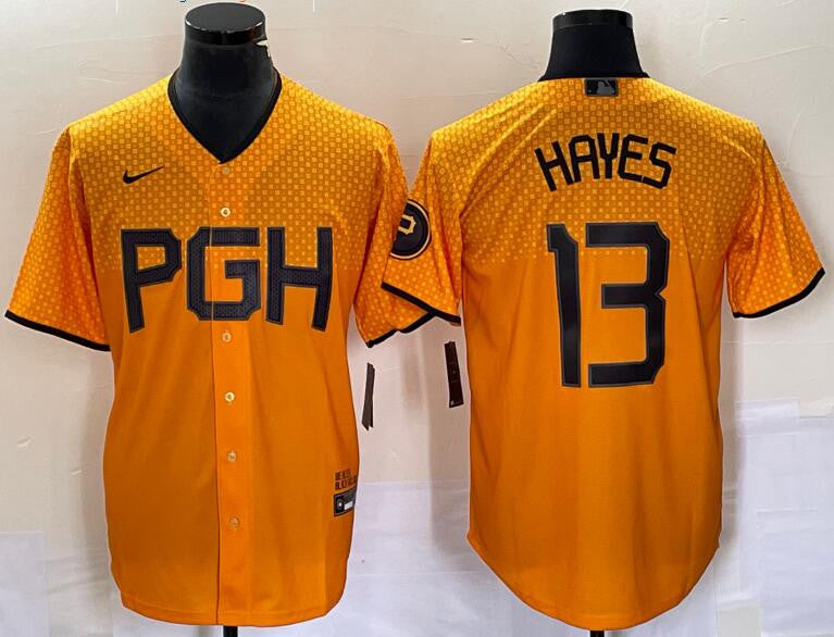 Ke'Bryan Hayes Pittsburgh Pirates gold City Connect jersey