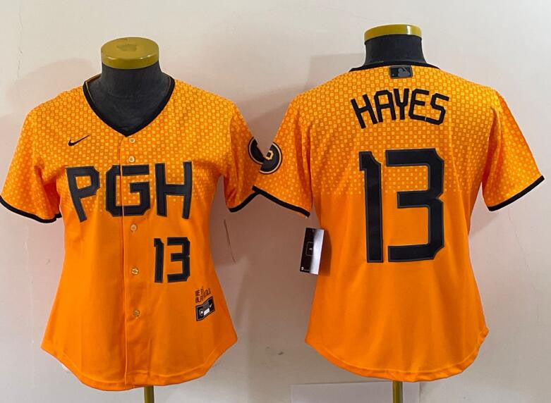 Ke'Bryan Hayes Pittsburgh Pirates gold City Connect jersey