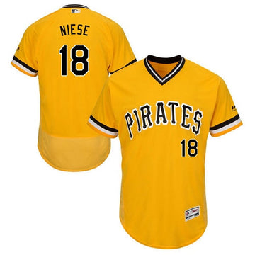 Jon Niese Pittsburgh Pirates gold Throwback jersey