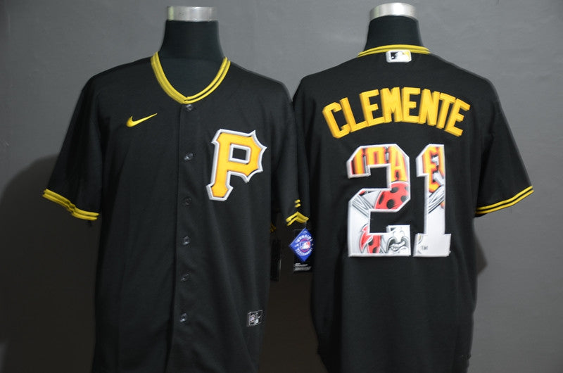Roberto Clemente Pittsburgh Pirates black Fashion jersey