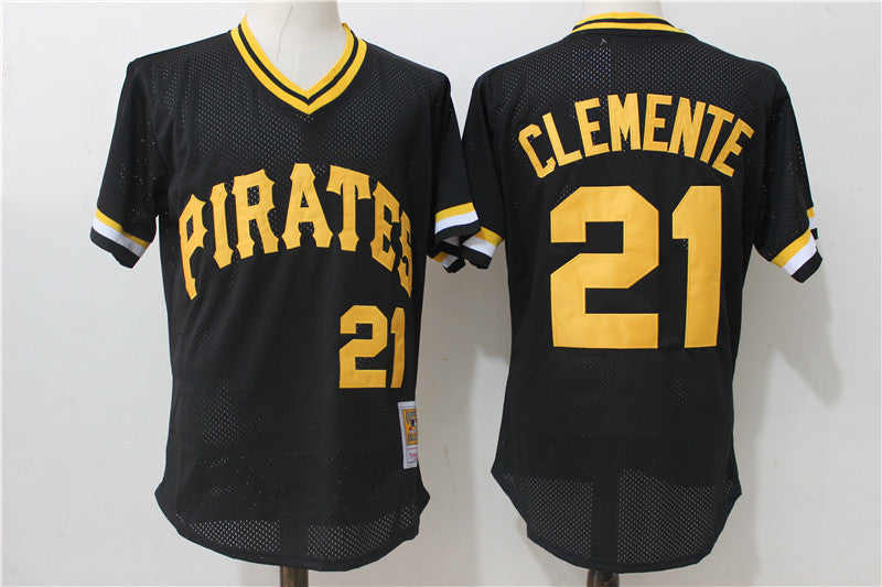Roberto Clemente Pittsburgh Pirates black Cooperstown jersey