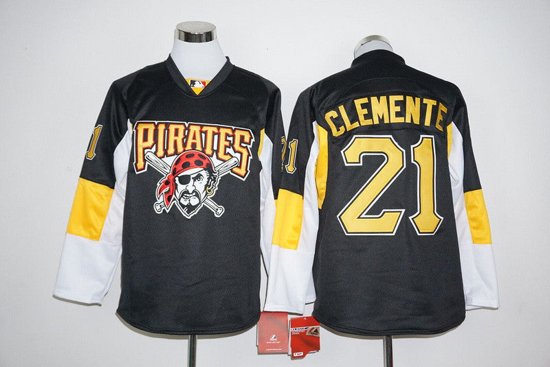 Roberto Clemente Pittsburgh Pirates black jersey