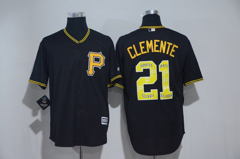 Roberto Clemente Pittsburgh Pirates black jersey
