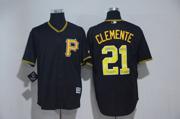 Roberto Clemente Pittsburgh Pirates black jersey
