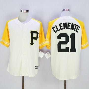Roberto Clemente Pittsburgh Pirates cream jersey