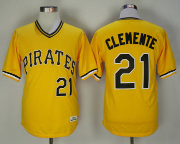 Roberto Clemente Pittsburgh Pirates gold Alternate jersey