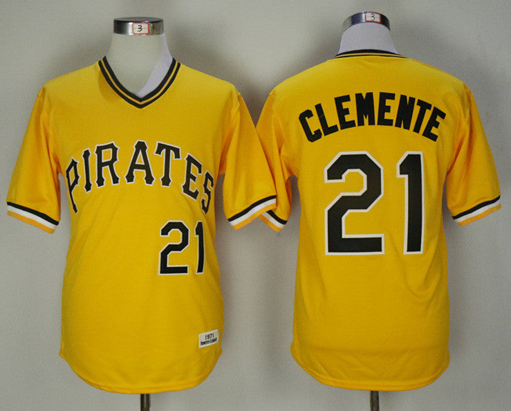 Roberto Clemente Pittsburgh Pirates gold Alternate jersey