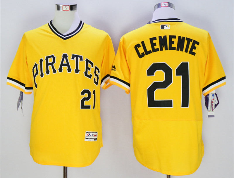 Roberto Clemente Pittsburgh Pirates gold jersey