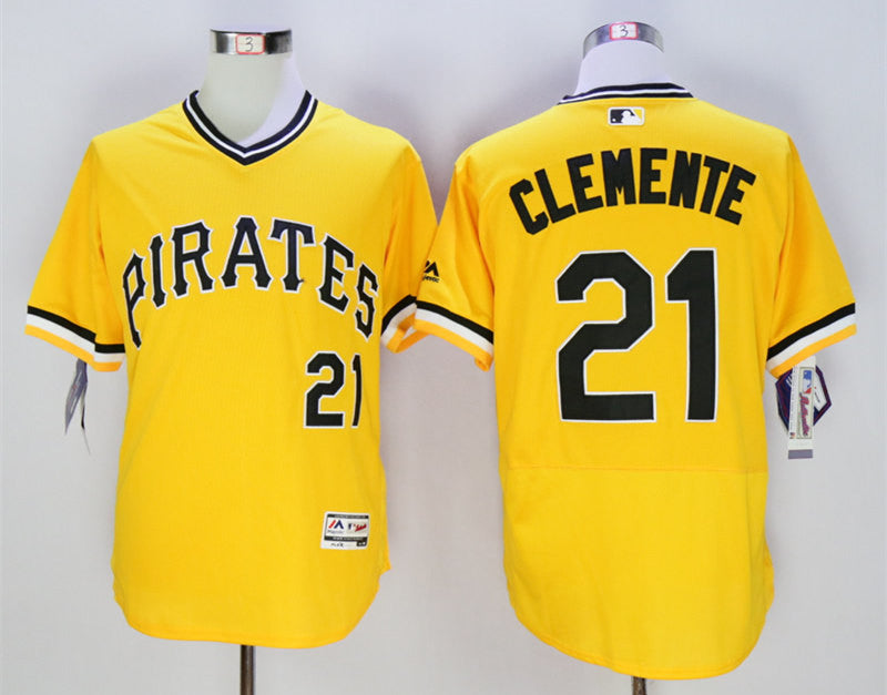 Roberto Clemente Pittsburgh Pirates gold jersey