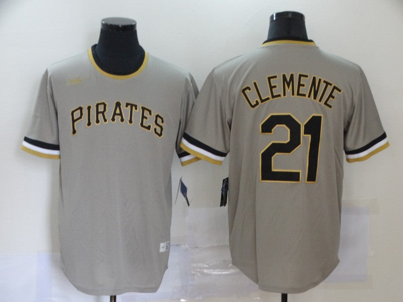 Roberto Clemente Pittsburgh Pirates gray Throwback jersey