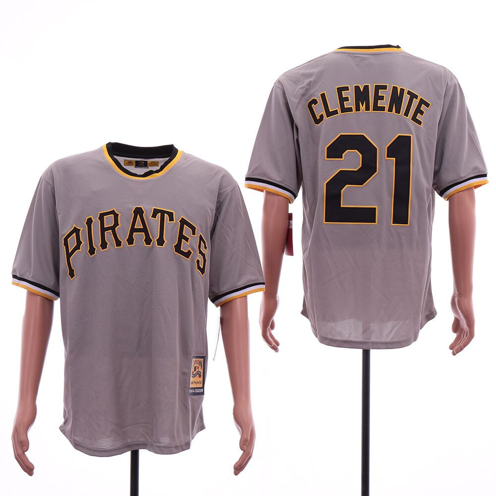 Roberto Clemente Pittsburgh Pirates gray Cooperstown jersey