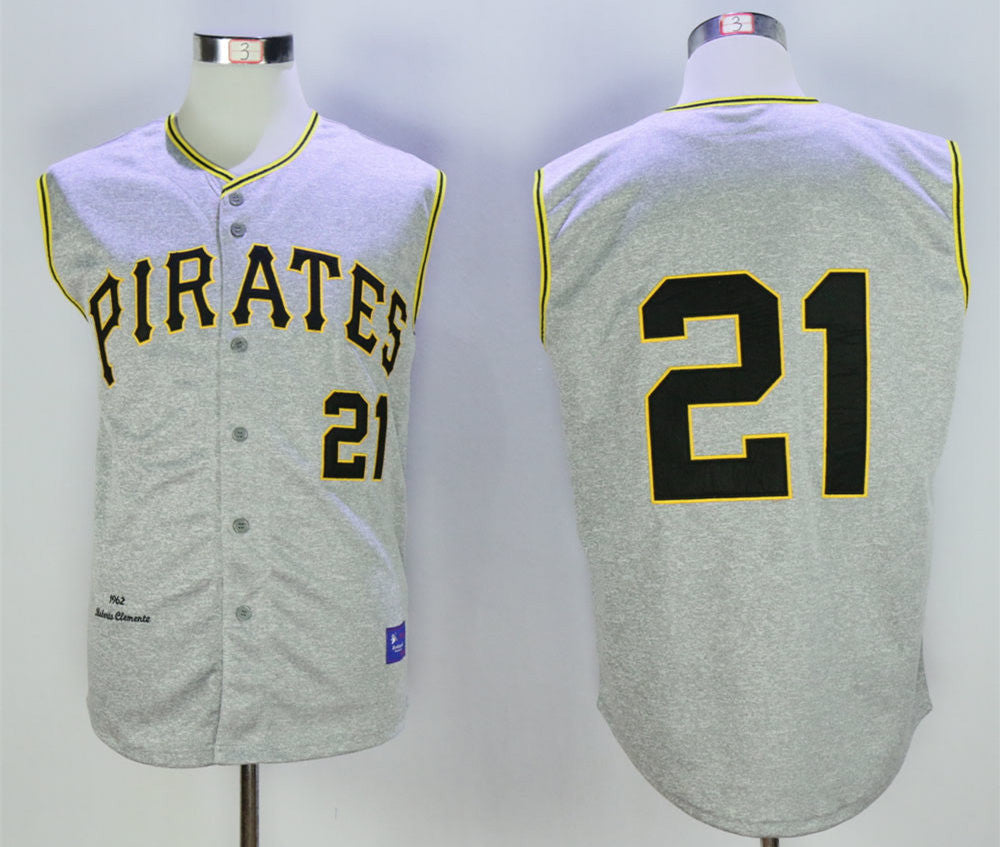 Roberto Clemente Pittsburgh Pirates grey Throwback jersey