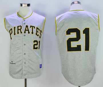 Roberto Clemente Pittsburgh Pirates grey Throwback jersey