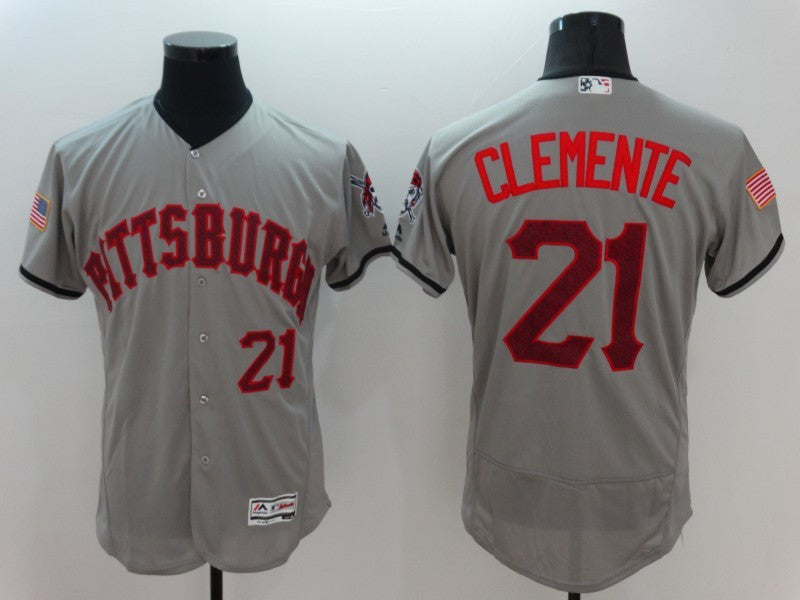 Roberto Clemente Pittsburgh Pirates grey Fashion jersey