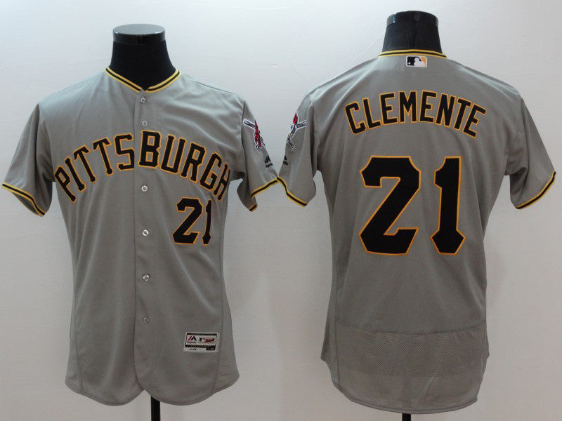 Roberto Clemente Pittsburgh Pirates grey jersey