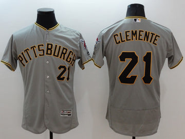 Roberto Clemente Pittsburgh Pirates grey jersey