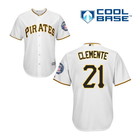 Roberto Clemente Pittsburgh Pirates white jersey