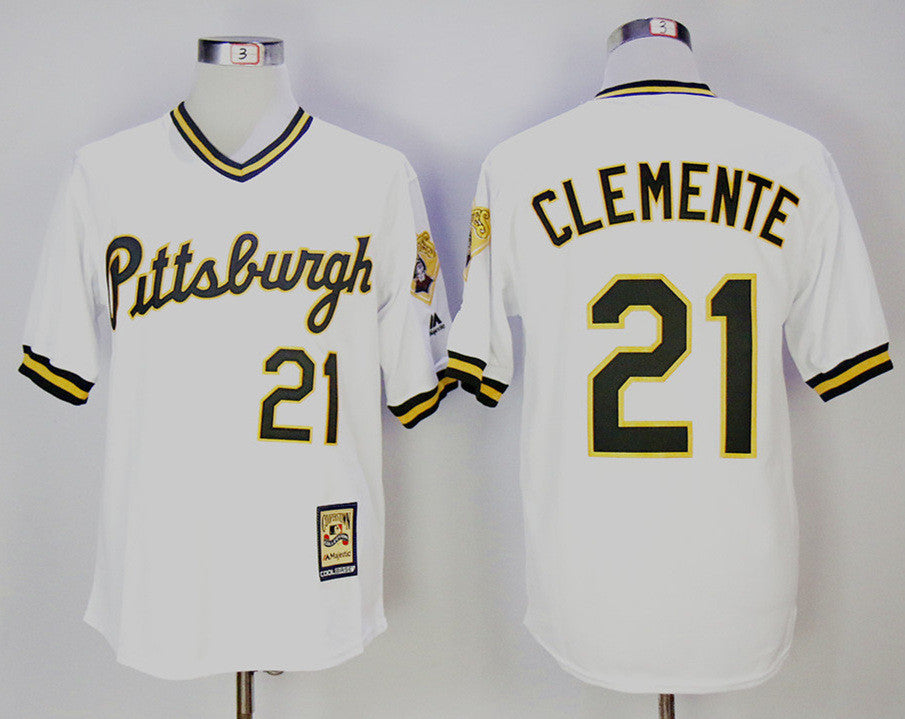 Roberto Clemente Pittsburgh Pirates white Cooperstown jersey