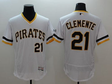 Roberto Clemente Pittsburgh Pirates white Authentic jersey