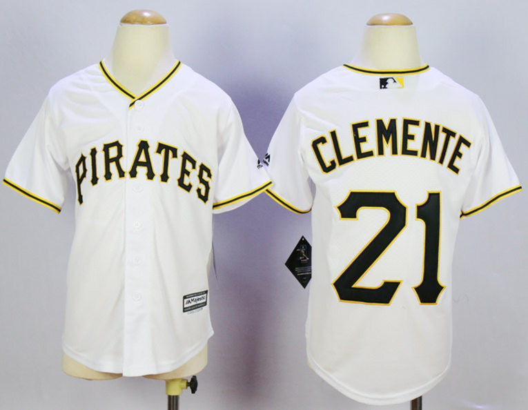 Roberto Clemente Pittsburgh Pirates white jersey