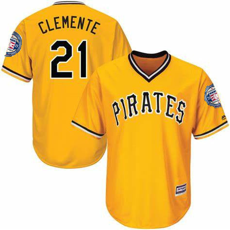 Roberto Clemente Pittsburgh Pirates yellow Throwback jersey