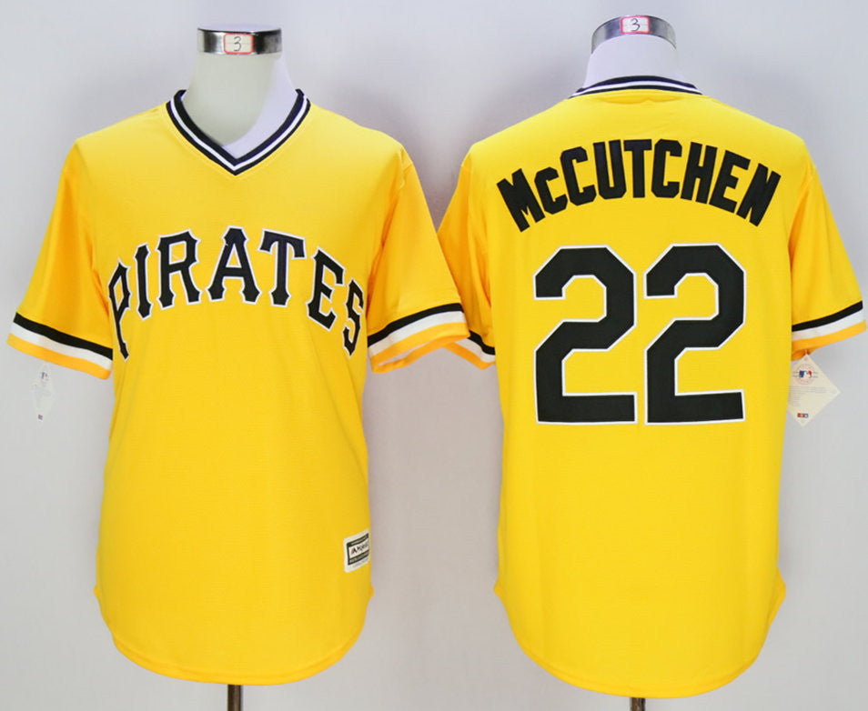 Andrew McCutchen Pittsburgh Pirates gold jersey