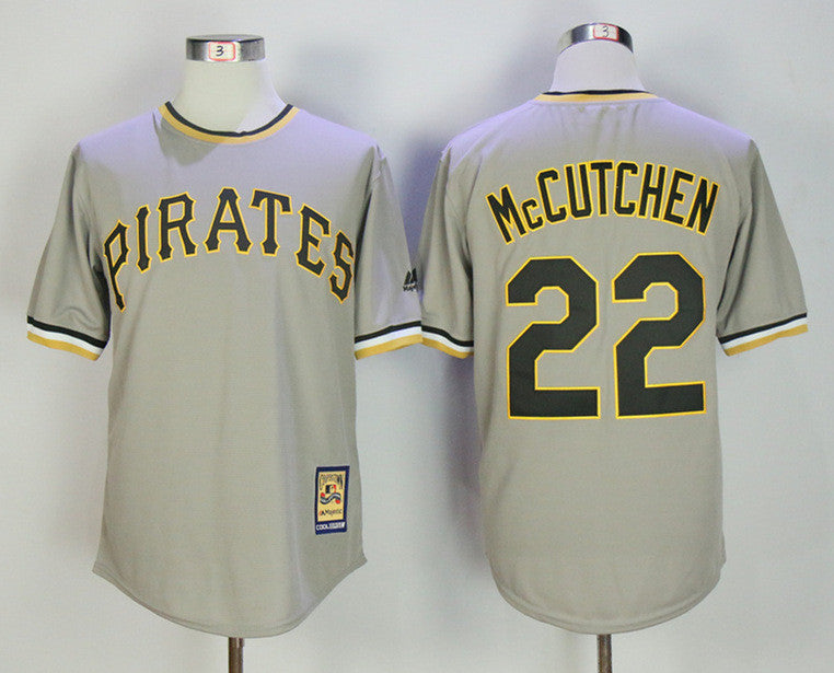 Andrew McCutchen Pittsburgh Pirates gray Cooperstown jersey