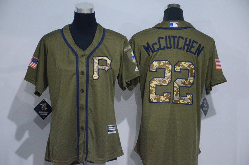 Andrew McCutchen Pittsburgh Pirates olive jersey