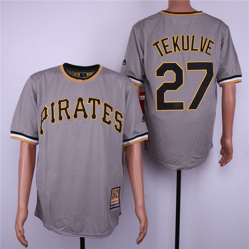 Kent Tekulve Pittsburgh Pirates gray Cooperstown jersey