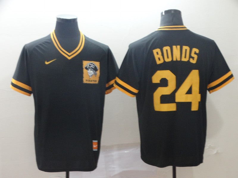 Barry Bonds Pittsburgh Pirates black Throwback jersey