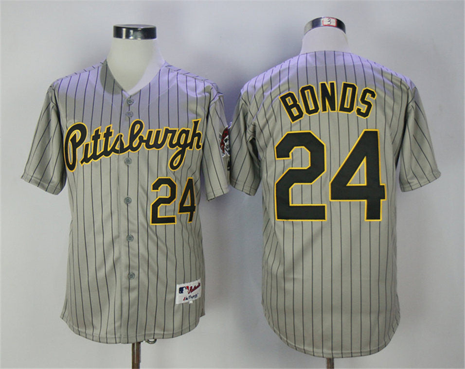 Barry Bonds Pittsburgh Pirates gray Throwback jersey