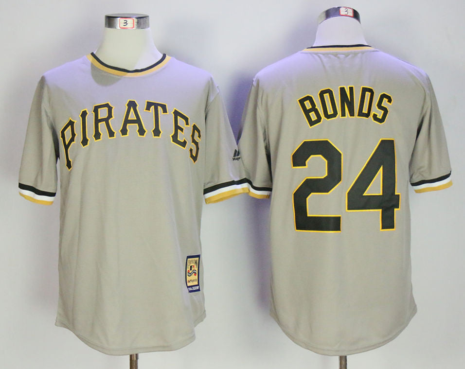 Barry Bonds Pittsburgh Pirates gray Cooperstown jersey