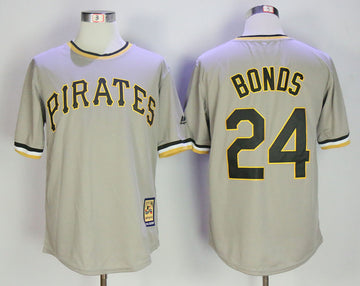 Barry Bonds Pittsburgh Pirates gray Cooperstown jersey
