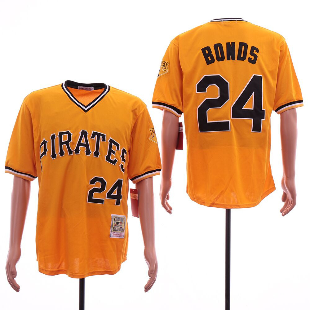 Barry Bonds Pittsburgh Pirates orange Cooperstown jersey