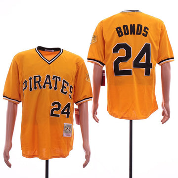 Barry Bonds Pittsburgh Pirates orange Cooperstown jersey