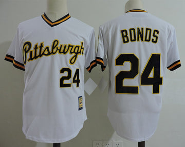 Barry Bonds Pittsburgh Pirates white Cooperstown jersey