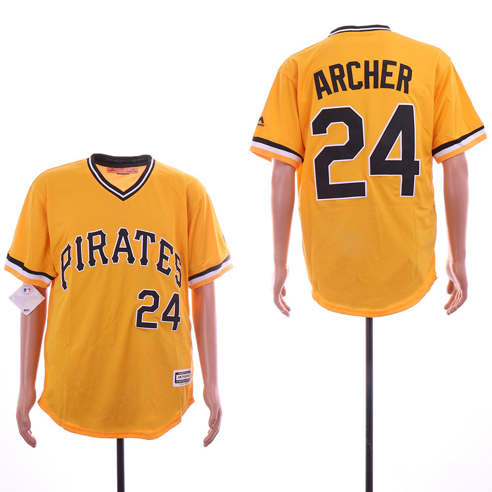 Chris Archer Pittsburgh Pirates yellow Throwback jersey