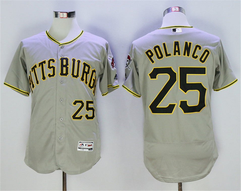 Gregory Polanco Pittsburgh Pirates gray jersey