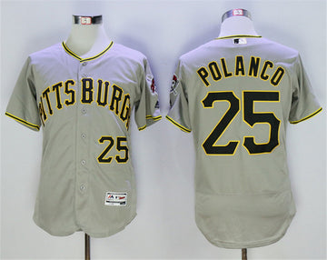 Gregory Polanco Pittsburgh Pirates gray jersey