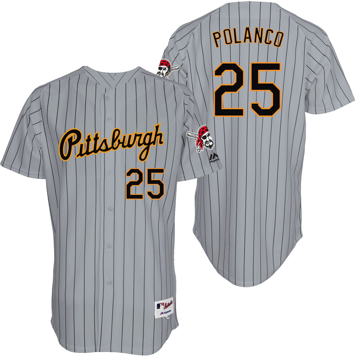 Gregory Polanco Pittsburgh Pirates grey Throwback jersey